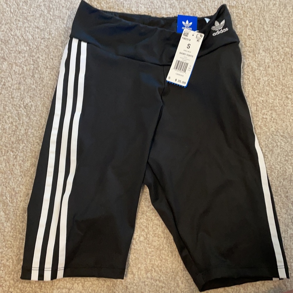 Adidas 3 stripe Biker Shorts NWT